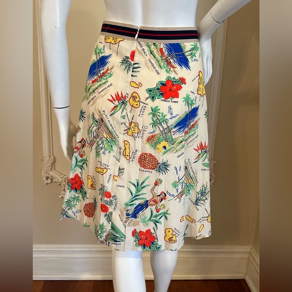 J Crew Factory Hawaiian Print Skirt, Size 4, Hula Girl, Pineapple SIZE 14 - Picture 4 of 12